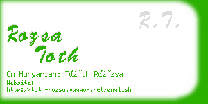 rozsa toth business card
